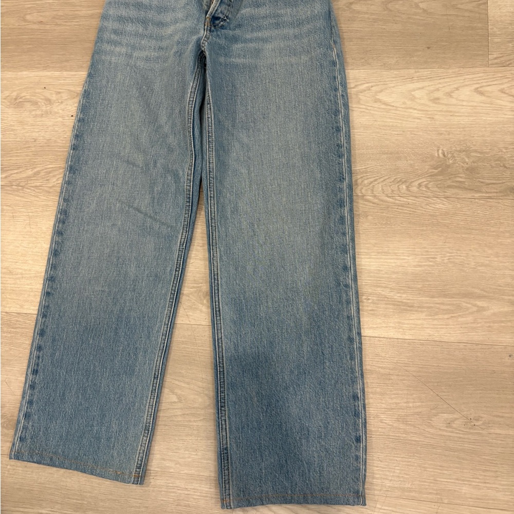 Re/Done High Rise Blue Jeans - Picture 3 of 6